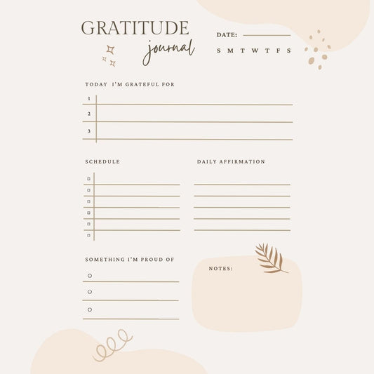 Grateful Mindset – 5 Printable Journals for Daily Positivity - Preview 2 - life skills