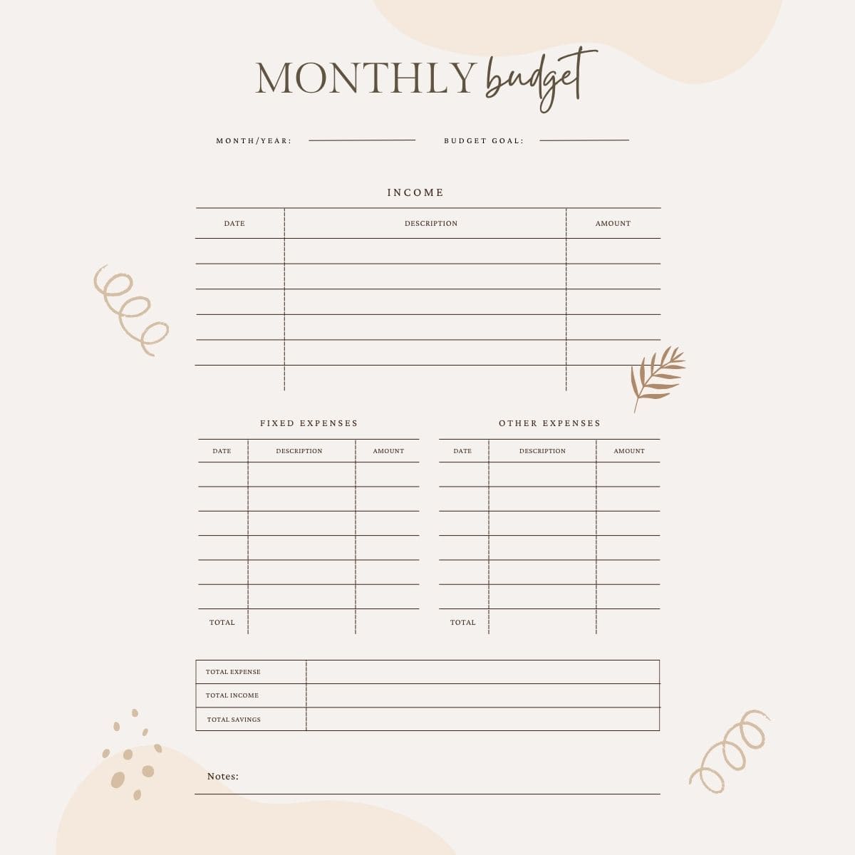 Smart Budget Kit β 7 Printable Planners to Track Your Money - Preview 4 - finance organizer