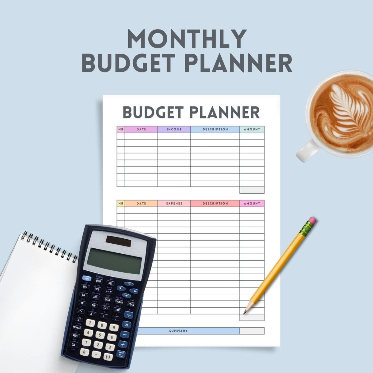Smart Budget Kit – 7 Printable Planners to Track Your Money - Preview 1 - finance organizer